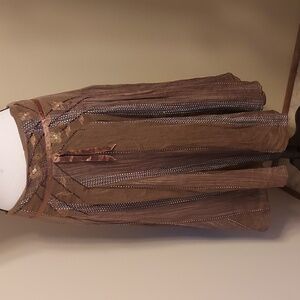 Chic Brown Midi Skirt